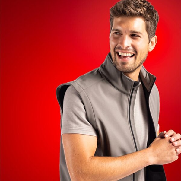 Clique Tempo Eco Stretch Full Zip Mens Softshell Vest Thumbnail