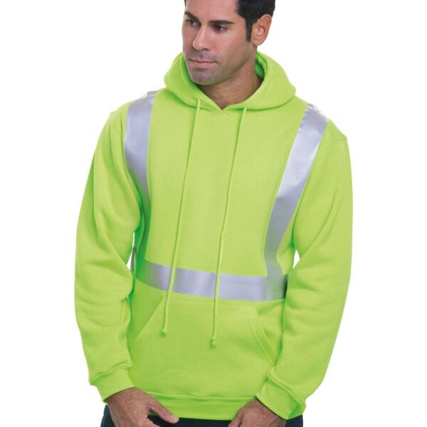 Unisex USA-Made Hi-Visibility Hooded Sweatshirt Thumbnail